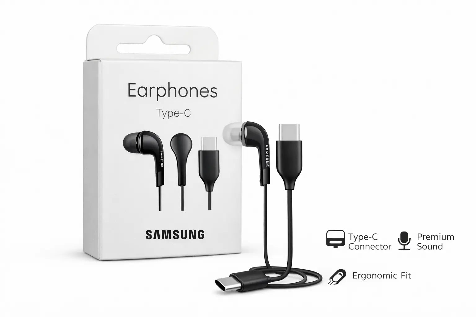 Samsung Type-C Earphones – Premium Sound, Ergonomic Fit, In-Ear Wired Samsung