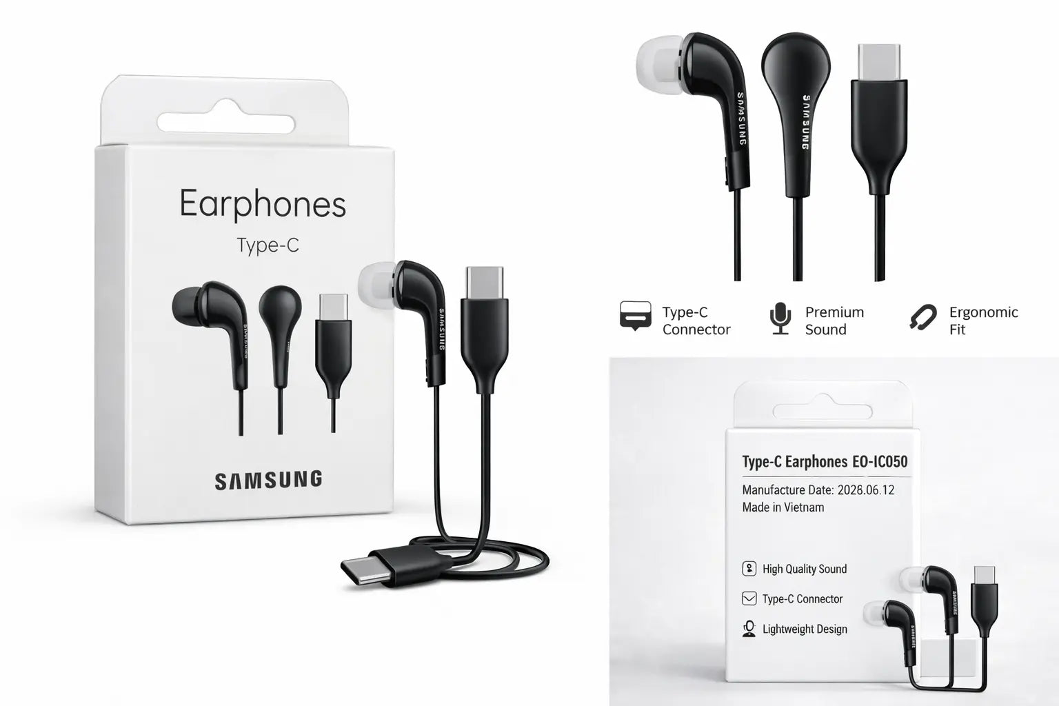 Samsung Type-C Earphones – Premium Sound, Ergonomic Fit, In-Ear Wired Samsung