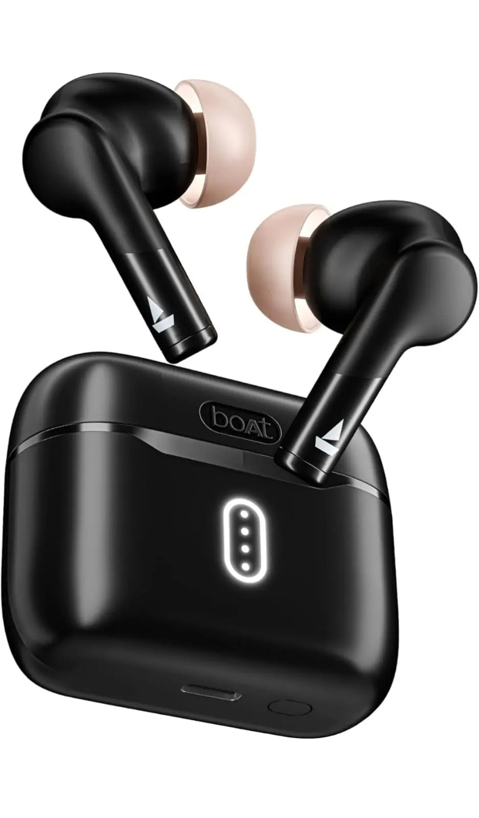boAt Airdopes TWS Earbuds – Black | 10mm Drivers, 48Hr Battery boAt